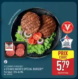 ALDI 4 Steaks Hachés Spécial Burger offre