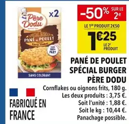 Supeco Pané de poulet spécial burger offre