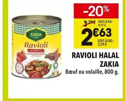 Supeco ZAKIA Ravioli halal offre