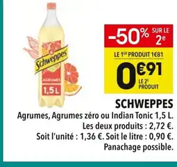 Supeco SCHWEPPES offre