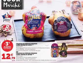 Super U Chapon de pintade fermier label rouge de loue offre