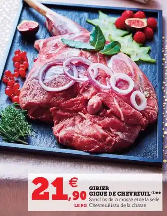 Gibier gigue de chevreuil