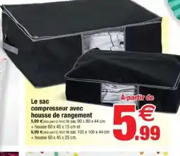 Bazarland Le sac compresseur avec housse de rangement offre
