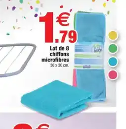 Bazarland Lot de 8 chiffons microfibres offre