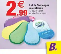 Bazarland Lot de 5 éponges microfibres offre