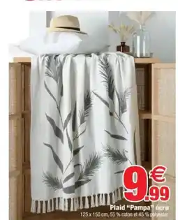 Bazarland Plaid Pampa écru offre