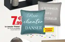 Bazarland Le coussin Poème offre