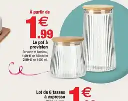 Bazarland Le pot à provision offre