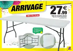 Bazarland Table de réception pliante offre