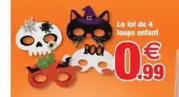 Bazarland Le lot de 4 loups enfant offre