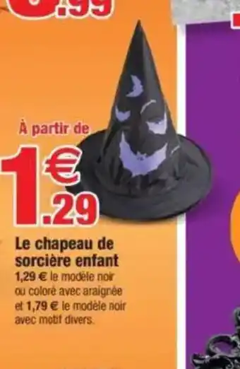Bazarland Le chapeau de sorcière enfant offre
