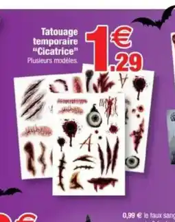 Bazarland Tatouage temporaire Cicatrice offre