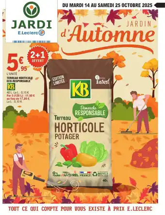 E.Leclerc Jardi KB Terreau horticole eco-responsable offre