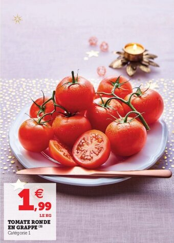 Tomate ronde en grappe