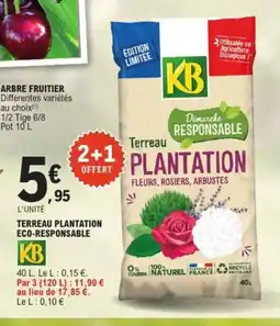 E.Leclerc Jardi KB Terreau plantation eco-responsable offre