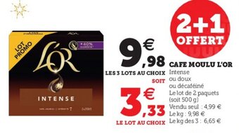 Super U Cafe moulu l'or offre