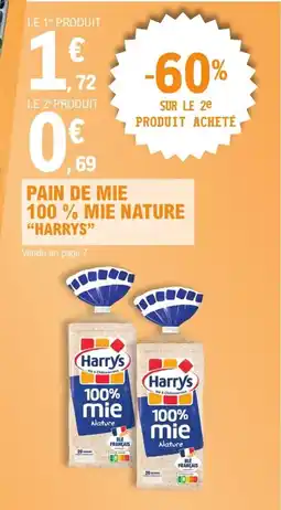 E.Leclerc Express HARRYS Pain de mie 100% mie nature offre