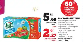 Super U Pom'potes materne offre