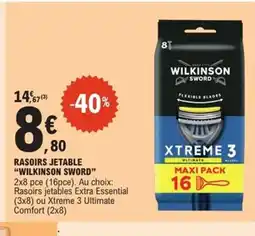 E.Leclerc Express WILKINSON SWORD Rasoirs jetable offre