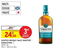 Intermarché Scotch whisky malt master singleton offre