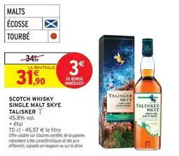 Intermarché Scotch whisky single malt skye talisker offre