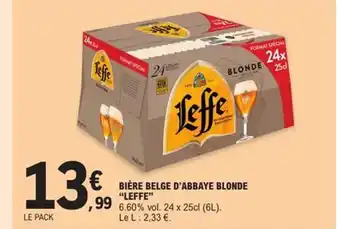 E.Leclerc Express LEFFE Bière belge d'abbaye blonde offre