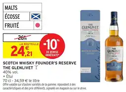 Intermarché Scotch whisky founder's reserve the glenlivet offre