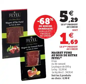 Super U Magret fume au bois de hetre feyel offre
