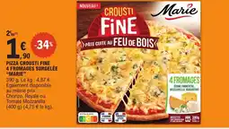 E.Leclerc Express MARIE Pizza crousti fine 4 fromages surgelée offre