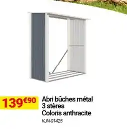 Oogarden Abri bûches métal 3 stères offre