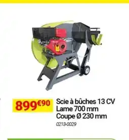 Oogarden Scie à bûches 13 CV Lame 700 mm Coupe 230 mm offre