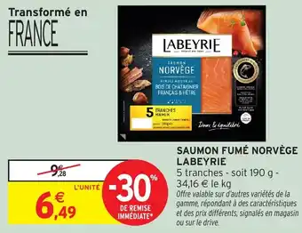 Intermarché Saumon fumé norvège labeyrie offre