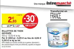 Intermarché Rillettes de thon odyssée offre