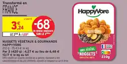 Intermarché Nuggets végétaux & gourmands happyvore offre