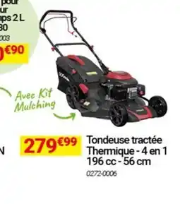 Oogarden Tondeuse tractée Thermique - 4 en 1 196 cc offre