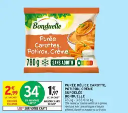 Intermarché Purée délice carotte potiron crème surgelée bonduelle offre