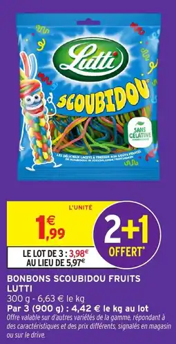 Intermarché Bonbons scoubidou fruits lutti offre
