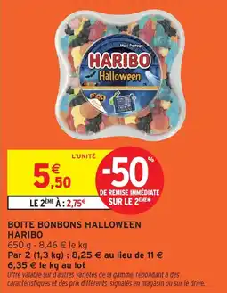 Intermarché Boite bonbons halloween haribo offre