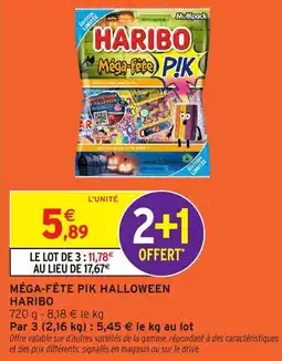 Intermarché Méga-fête pik halloween haribo offre