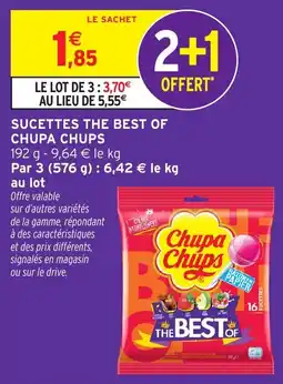 Intermarché Sucettes the best of chupa chups offre