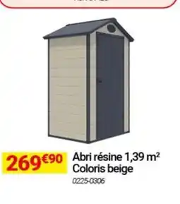 Oogarden Abri résine 1,39 m² Coloris beige offre