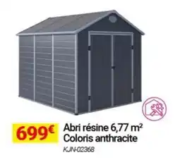 Oogarden Abri résine 6,77 m² Coloris anthracite offre