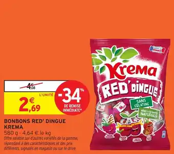 Intermarché Bonbons red' dingue krema offre