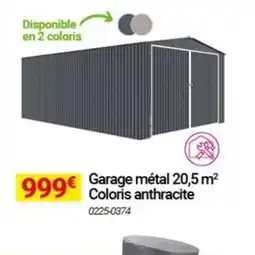 Oogarden Garage métal 20,5 m² Coloris anthracite offre