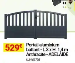 Oogarden ADELAIDE Portail aluminium battant Anthracite offre