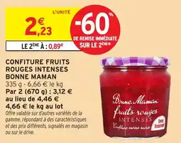 Intermarché Confiture fruits rouges intenses bonne maman offre