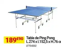 Oogarden Table de Ping Pong offre