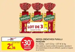 Intermarché Pâtes créatives fusilli panzani offre