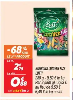 Netto LUTTI Bonbons luciver fizz offre