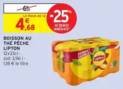 Intermarché Boisson au thé pêche lipton offre